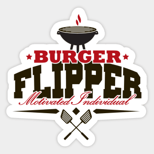 Burger Flipper Sticker